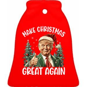 Make Christmas Great Again Donald Trump Funny Holiday Ceramic Bell Ornament