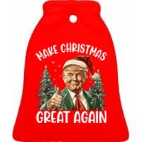 Make Christmas Great Again Donald Trump Funny Holiday Ceramic Bell Ornament