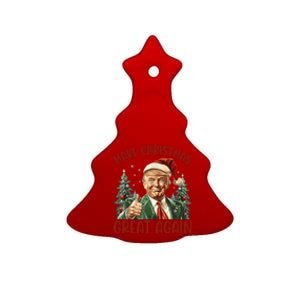 Make Christmas Great Again Donald Trump Funny Holiday Ceramic Tree Ornament