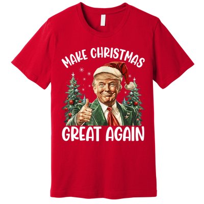 Make Christmas Great Again Donald Trump Funny Holiday Premium T-Shirt