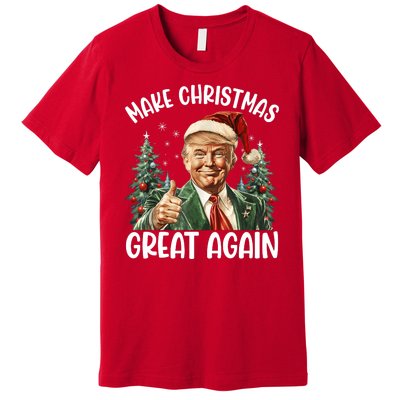 Make Christmas Great Again Donald Trump Funny Holiday Premium T-Shirt