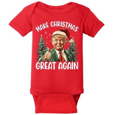 Make Christmas Great Again Donald Trump Funny Holiday Baby Bodysuit