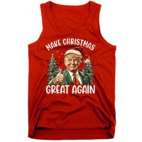 Make Christmas Great Again Donald Trump Funny Holiday Tank Top