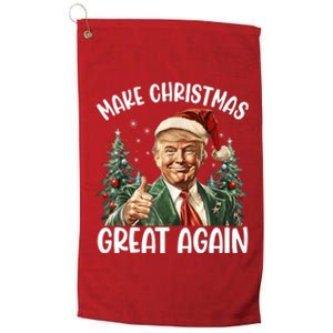 Make Christmas Great Again Donald Trump Funny Holiday Platinum Collection Golf Towel