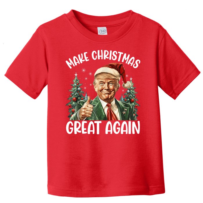 Make Christmas Great Again Donald Trump Funny Holiday Toddler T-Shirt