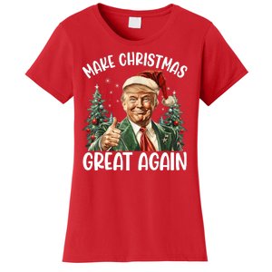 Make Christmas Great Again Donald Trump Funny Holiday Women's T-Shirt