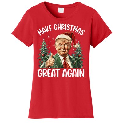 Make Christmas Great Again Donald Trump Funny Holiday Women's T-Shirt