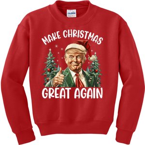 Make Christmas Great Again Donald Trump Funny Holiday Kids Sweatshirt