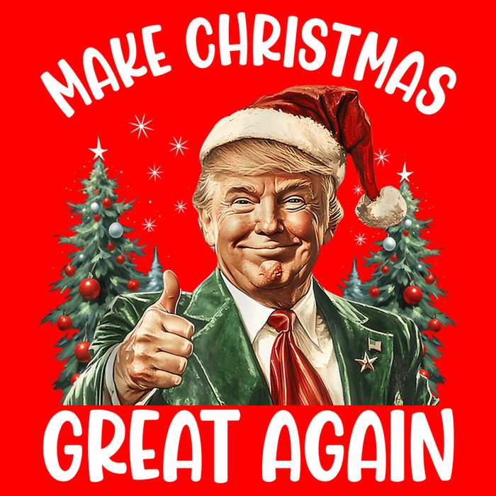 Make Christmas Great Again Donald Trump Funny Holiday Kids Sweatshirt
