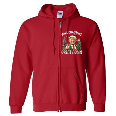 Make Christmas Great Again Donald Trump Funny Holiday Full Zip Hoodie