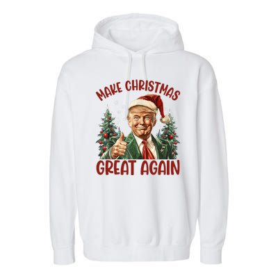 Make Christmas Great Again Donald Trump Funny Holiday Garment-Dyed Fleece Hoodie