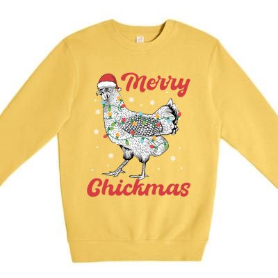 Merry Chickmas Gift Premium Crewneck Sweatshirt