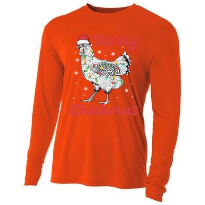 Merry Chickmas Gift Cooling Performance Long Sleeve Crew