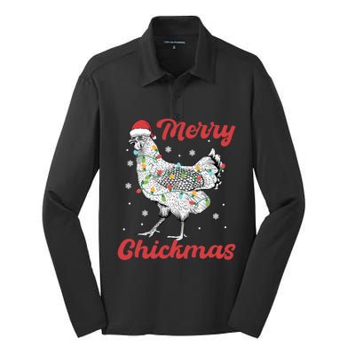 Merry Chickmas Gift Silk Touch Performance Long Sleeve Polo