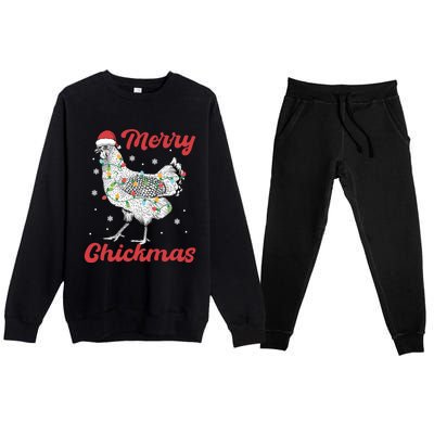 Merry Chickmas Gift Premium Crewneck Sweatsuit Set