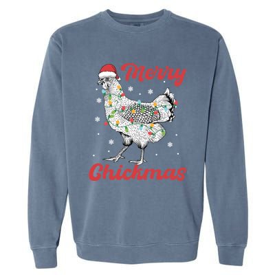 Merry Chickmas Gift Garment-Dyed Sweatshirt