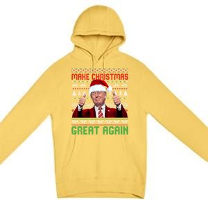 Make Christmas Great Again Santa Trump 2024 Ugly Great Gift Premium Pullover Hoodie