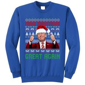 Make Christmas Great Again Santa Trump 2024 Ugly Great Gift Sweatshirt