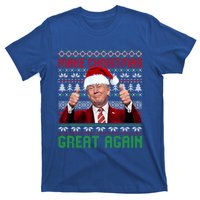 Make Christmas Great Again Santa Trump 2024 Ugly Great Gift T-Shirt