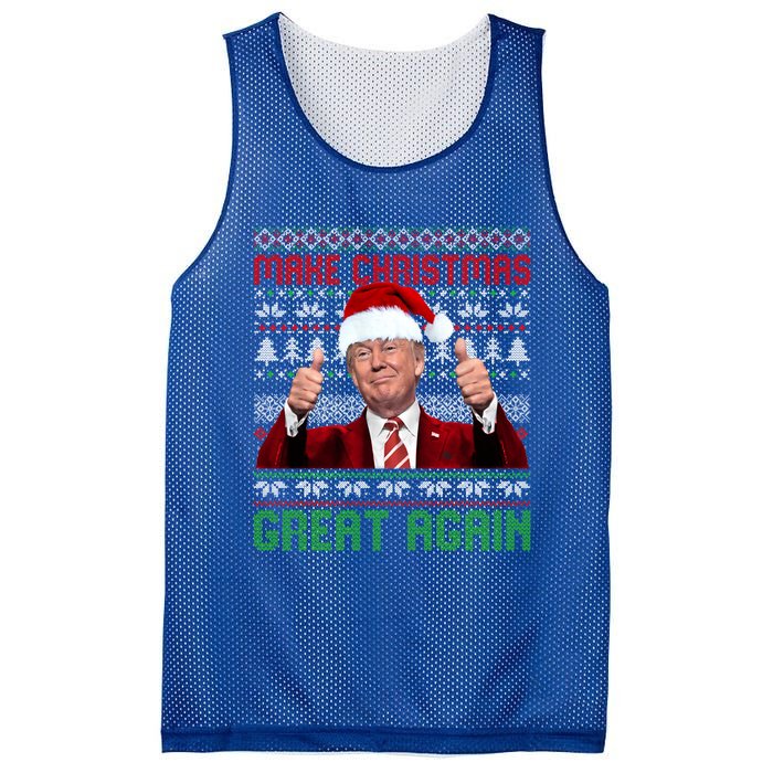 Make Christmas Great Again Santa Trump 2024 Ugly Great Gift Mesh Reversible Basketball Jersey Tank