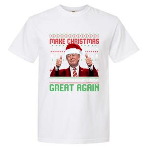 Make Christmas Great Again Santa Trump 2024 Ugly Great Gift Garment-Dyed Heavyweight T-Shirt