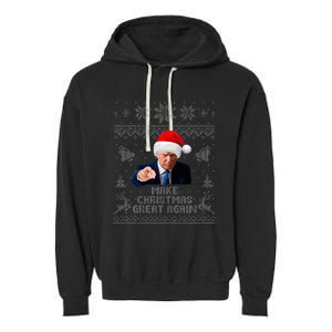 Make Christmas Great Again Donald Trump Holiday Garment-Dyed Fleece Hoodie