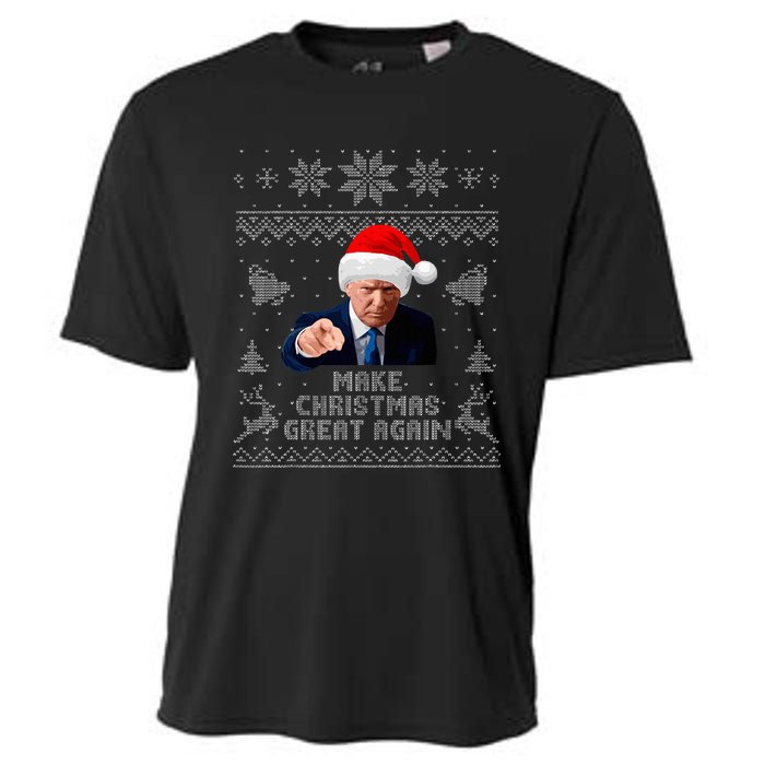 Make Christmas Great Again Donald Trump Holiday Cooling Performance Crew T-Shirt