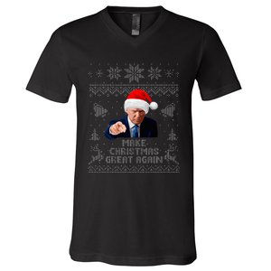 Make Christmas Great Again Donald Trump Holiday V-Neck T-Shirt