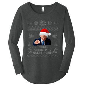 Make Christmas Great Again Donald Trump Holiday Women's Perfect Tri Tunic Long Sleeve Shirt