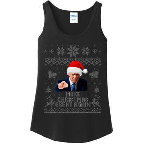 Make Christmas Great Again Donald Trump Holiday Ladies Essential Tank