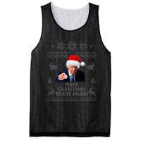 Make Christmas Great Again Donald Trump Holiday Mesh Reversible Basketball Jersey Tank