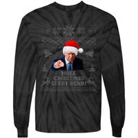 Make Christmas Great Again Donald Trump Holiday Tie-Dye Long Sleeve Shirt