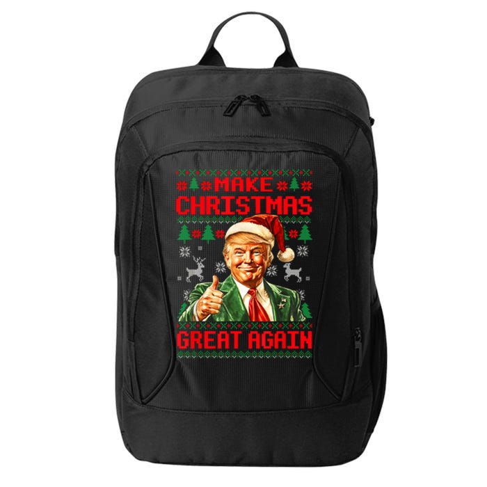 Make Christmas Great Again Xmas Trump Santa Ugly City Backpack