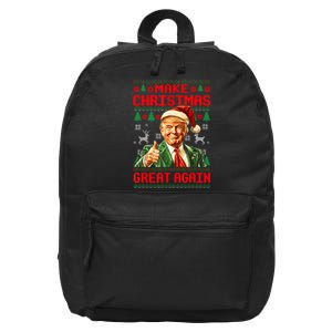 Make Christmas Great Again Xmas Trump Santa Ugly 16 in Basic Backpack