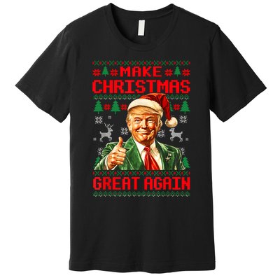 Make Christmas Great Again Xmas Trump Santa Ugly Premium T-Shirt