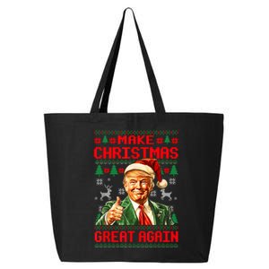 Make Christmas Great Again Xmas Trump Santa Ugly 25L Jumbo Tote