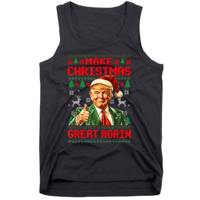 Make Christmas Great Again Xmas Trump Santa Ugly Tank Top