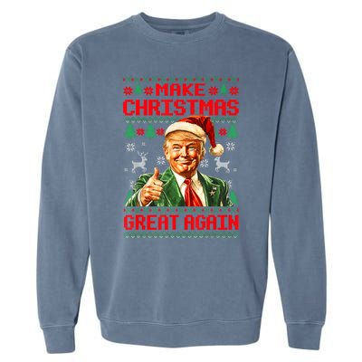 Make Christmas Great Again Xmas Trump Santa Ugly Garment-Dyed Sweatshirt