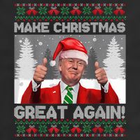 Make Christmas Great Again Funny Trump Pajamas Ugly Sweater Beanie