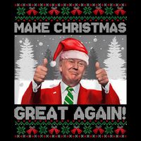 Make Christmas Great Again Funny Trump Pajamas Ugly Sweater 16 in Basic Backpack