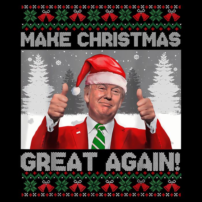 Make Christmas Great Again Funny Trump Pajamas Ugly Sweater 16 in Basic Backpack