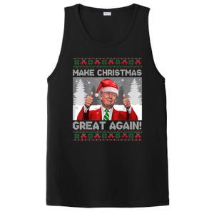 Make Christmas Great Again Funny Trump Pajamas Ugly Sweater PosiCharge Competitor Tank