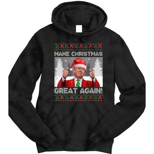 Make Christmas Great Again Funny Trump Pajamas Ugly Sweater Tie Dye Hoodie