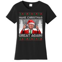 Make Christmas Great Again Funny Trump Pajamas Ugly Sweater Women's T-Shirt