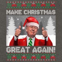 Make Christmas Great Again Funny Trump Pajamas Ugly Sweater Cotton Canvas Backpack