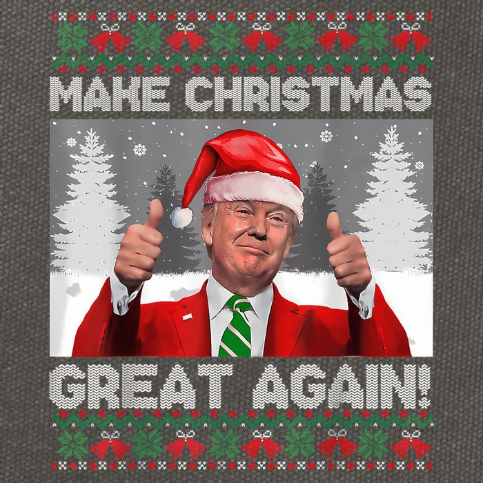 Make Christmas Great Again Funny Trump Pajamas Ugly Sweater Cotton Canvas Backpack