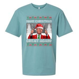 Make Christmas Great Again Funny Trump Pajamas Ugly Sweater Sueded Cloud Jersey T-Shirt