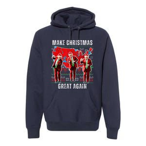 Make Christmas Great Again Trump Pajamas Ugly (11) Premium Hoodie