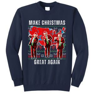 Make Christmas Great Again Trump Pajamas Ugly (11) Tall Sweatshirt