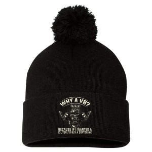 Mechanic Car Guy Car Tuning Muscle Car Pom Pom 12in Knit Beanie